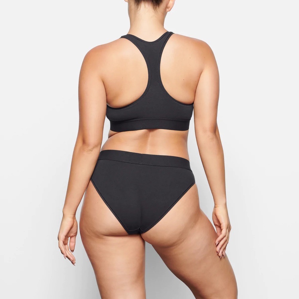 Skims Black Cotton Jersey Racerback Bra!! - Picture 4 of 8